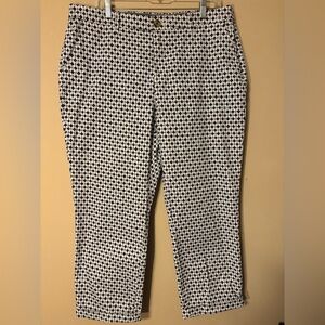 Tommy Hilfiger Black and White Floral Pants
